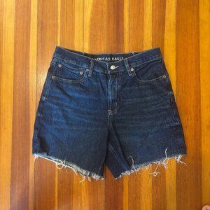 American Eagle Dark Blue Cutoff Jean Shorts